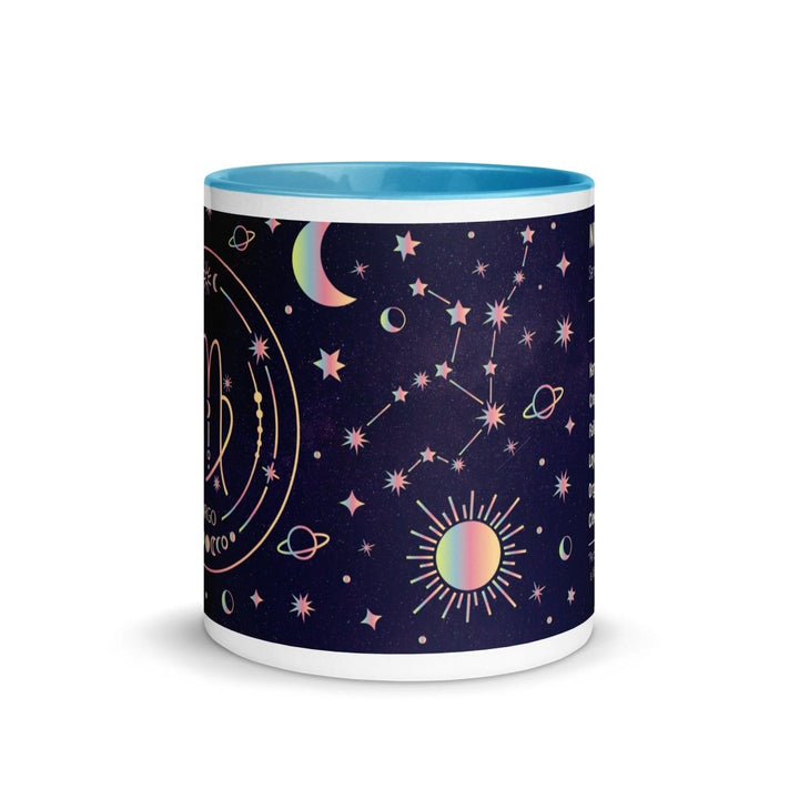 Virgo Zodiac Colorful Print Mug - Blue - 11 oz - ArtyKoala