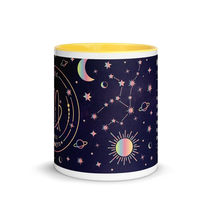 Virgo Zodiac Colorful Print Mug - Yellow - 11 oz - ArtyKoala