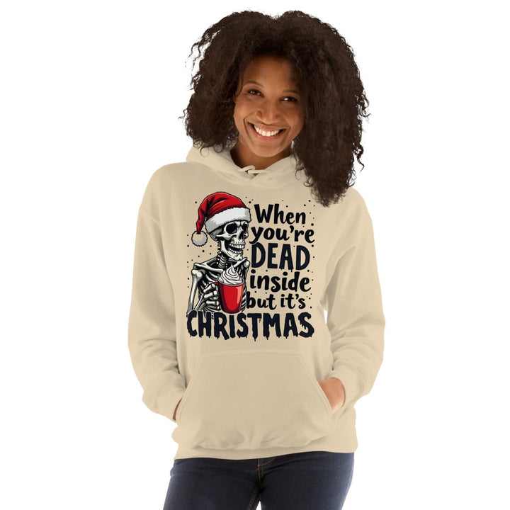 When You're Dead Graphic Hoodie - Sand - S - ArtyKoala