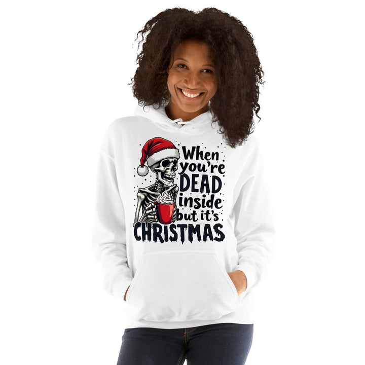 When You're Dead Graphic Hoodie - White - S - ArtyKoala