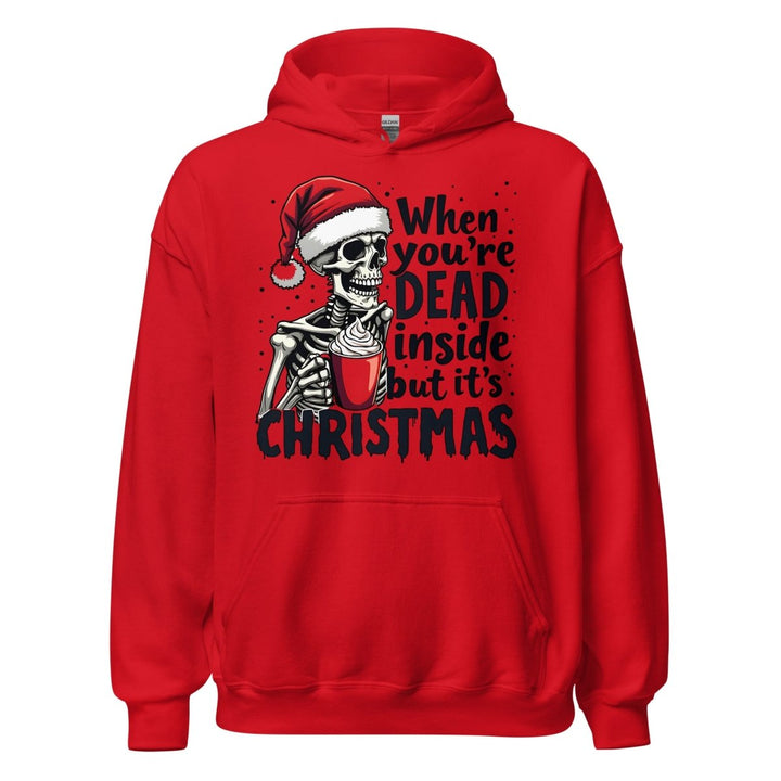 When You're Dead Graphic Hoodie - Red - S - ArtyKoala