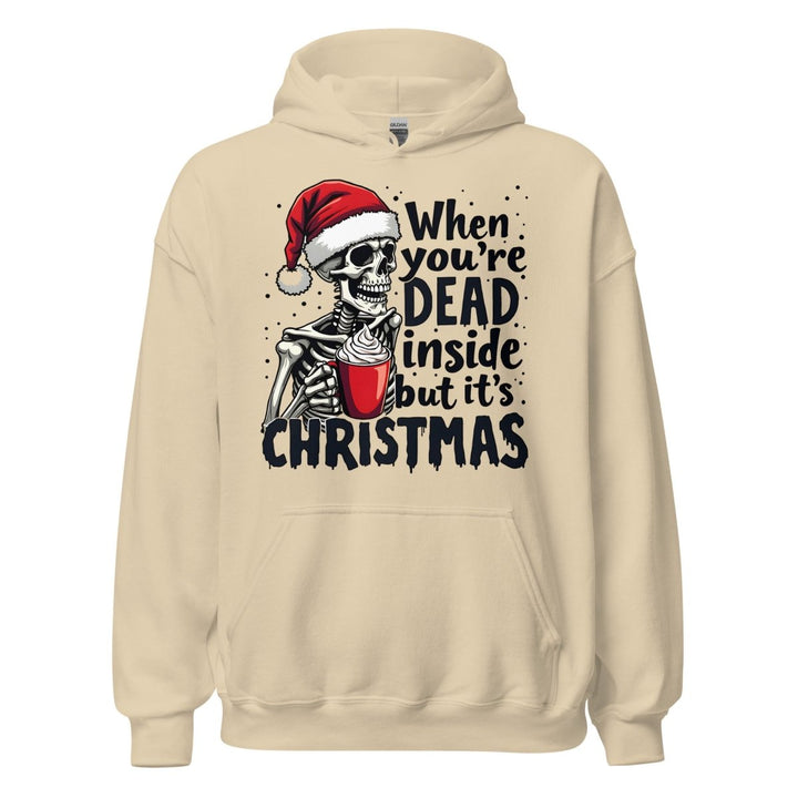 When You're Dead Graphic Hoodie - Sand - S - ArtyKoala