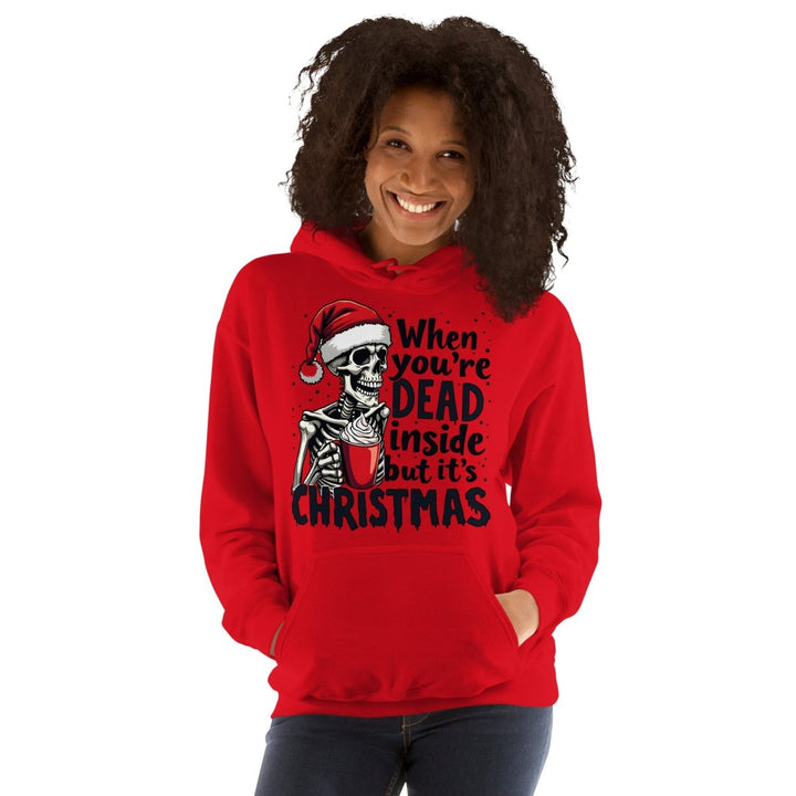 When You're Dead Graphic Hoodie - Red - S - ArtyKoala