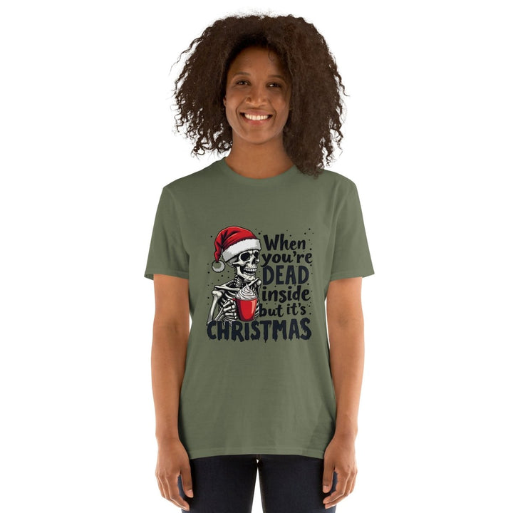 When You're Dead Graphic Tee - Military Green - S - ArtyKoala