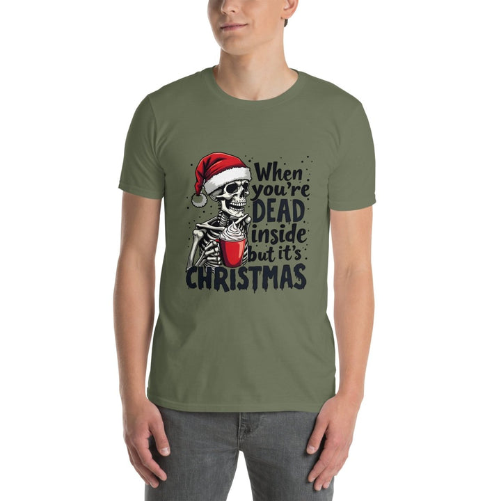 When You're Dead Graphic Tee - Military Green - S - ArtyKoala