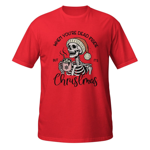 When You're Dead Inside Graphic Tee - Red - S - ArtyKoala
