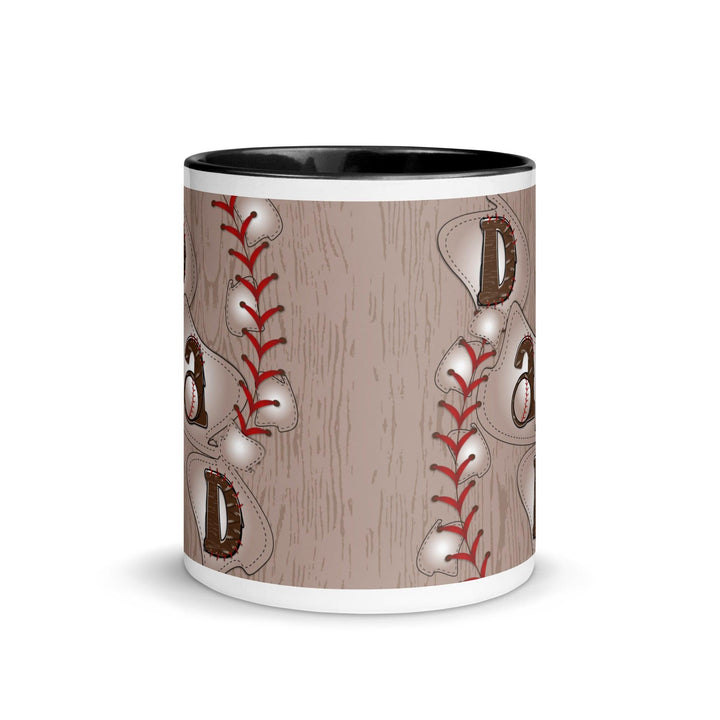 Dad Baseball Mug with Color Inside - ArtyKoala