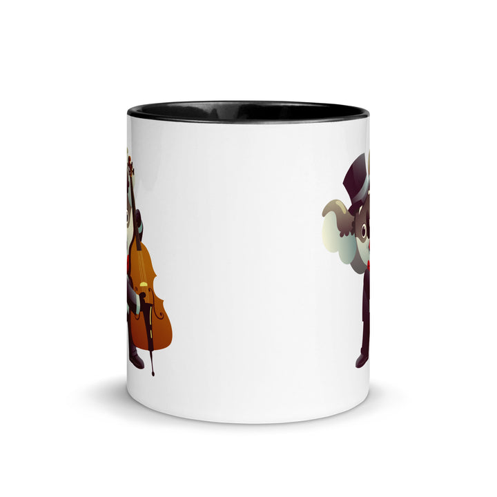 Koala Musicians Contra Bass Mug with Color Inside - ArtyKoala