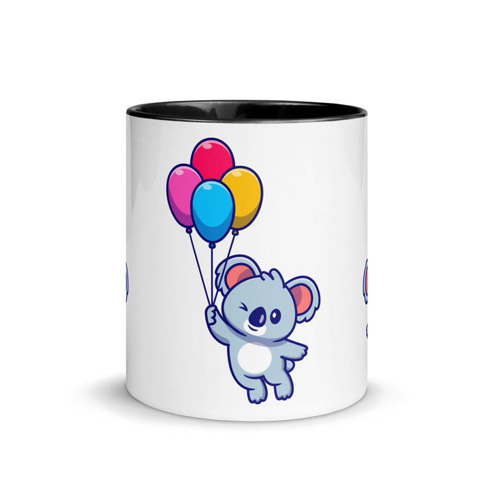 Koala with Balloons Mug with Color Inside - ArtyKoala