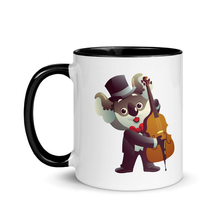 Koala Musicians Contra Bass Mug with Color Inside - ArtyKoala