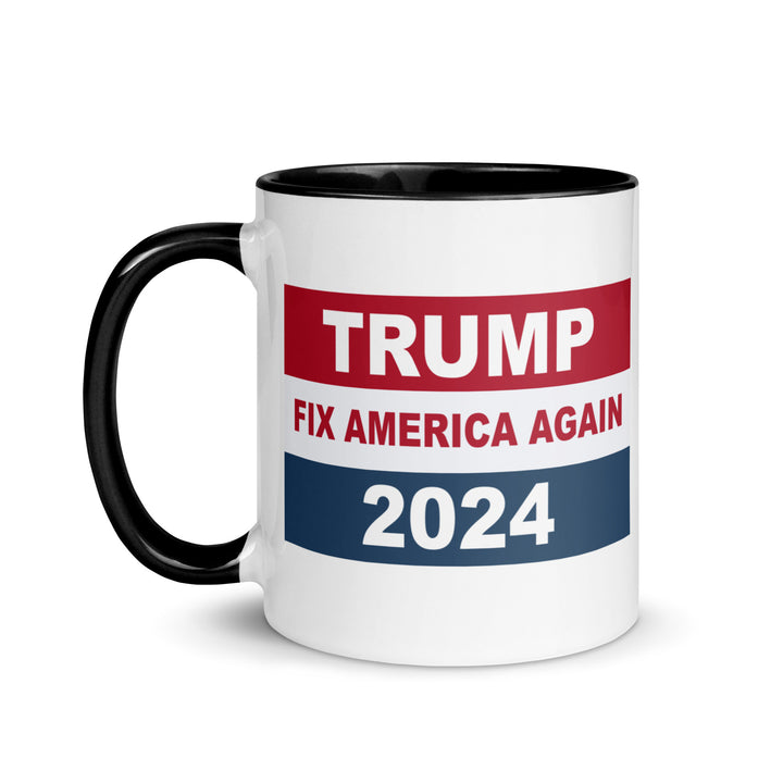 Tump Fix America Again 2024 Mug with Color Inside - ArtyKoala