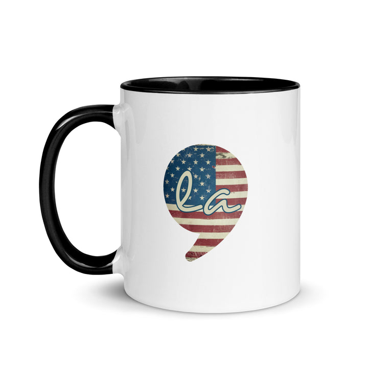 USA Comma La Mug with Color Inside - ArtyKoala