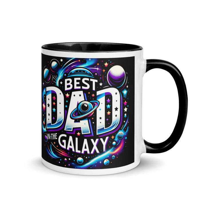 Best Dad In The Galaxy Mug with Color Inside - Black / 11 oz - ArtyKoala