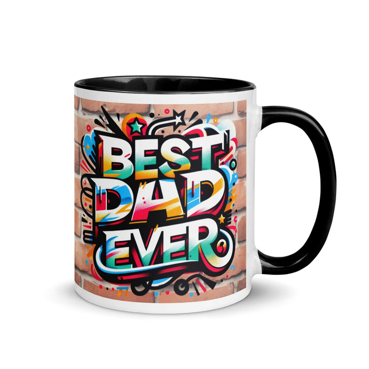 Best Dad Ever Mug with Color Inside - Black / 11 oz - ArtyKoala