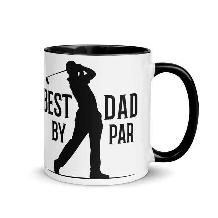 Best Dad By Par Mug with Color Inside - Black / 11 oz - ArtyKoala