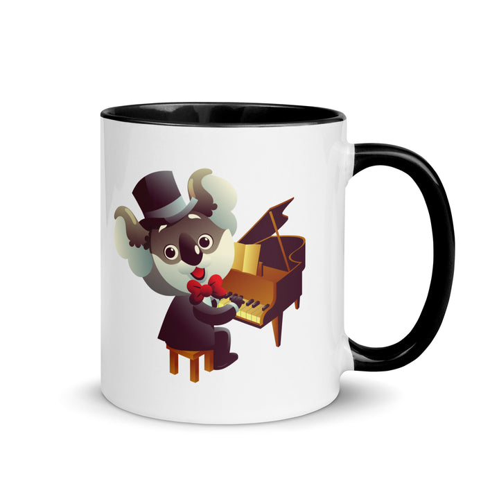 Koala Musicians Mug with Color Inside - Black / 11 oz - ArtyKoala