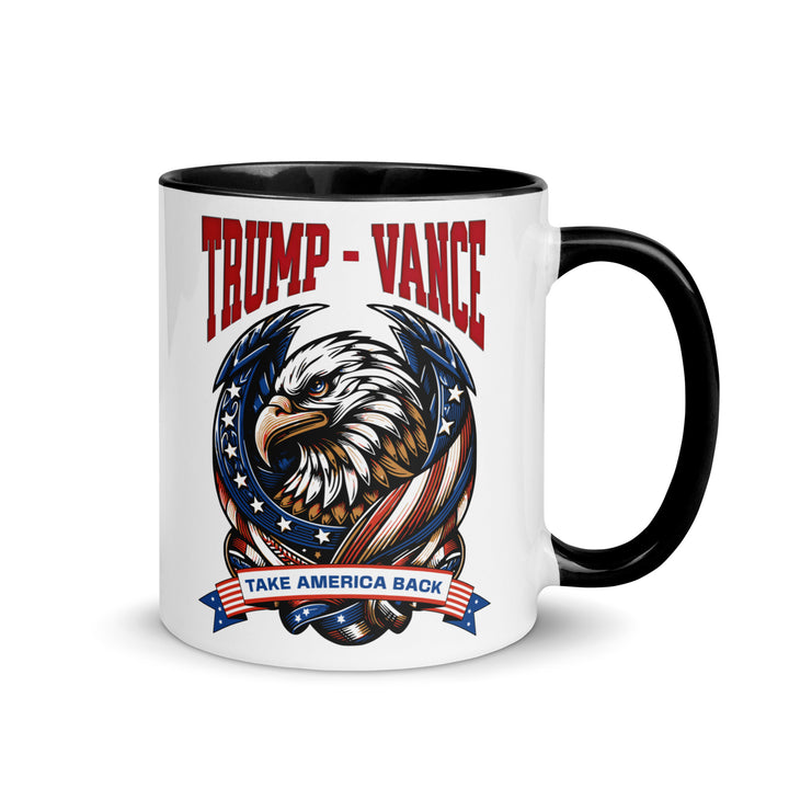 Trump Vance Take Amerca Back Mug with Color Inside - Black / 11 oz - ArtyKoala