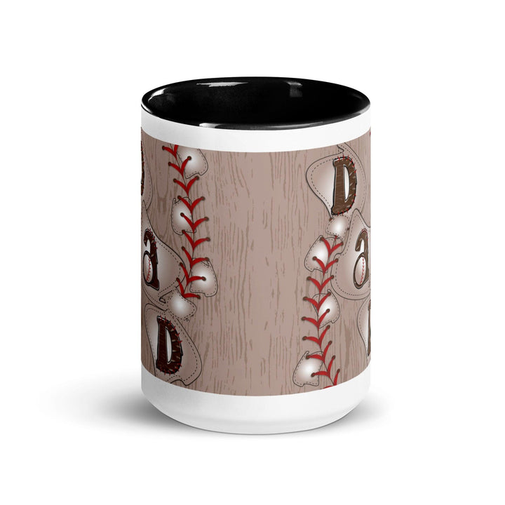 Dad Baseball Mug with Color Inside - ArtyKoala