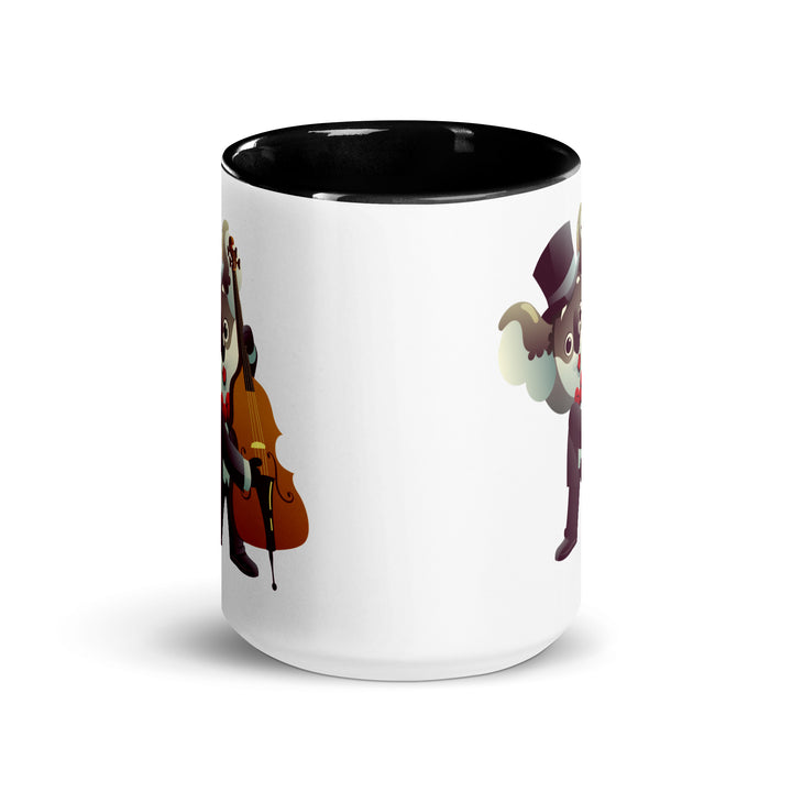 Koala Musicians Contra Bass Mug with Color Inside - ArtyKoala