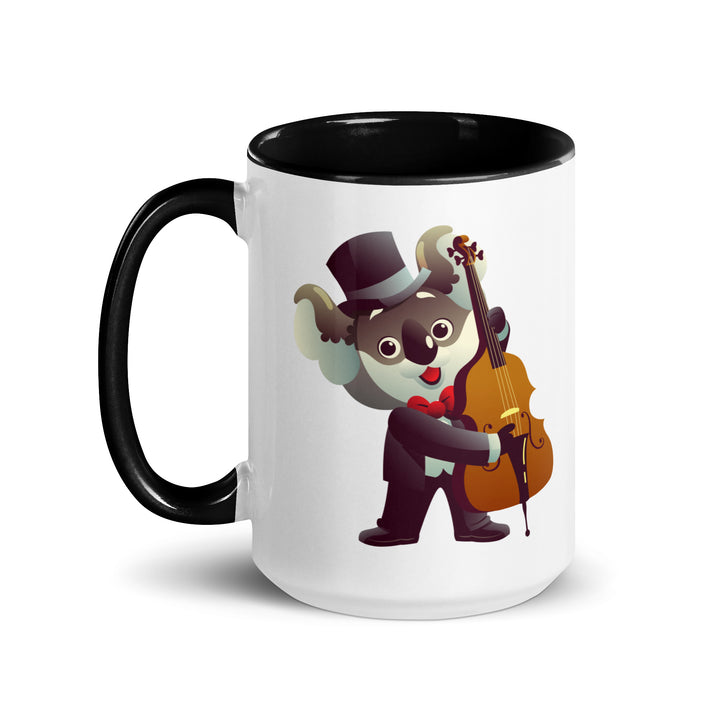 Koala Musicians Contra Bass Mug with Color Inside - ArtyKoala