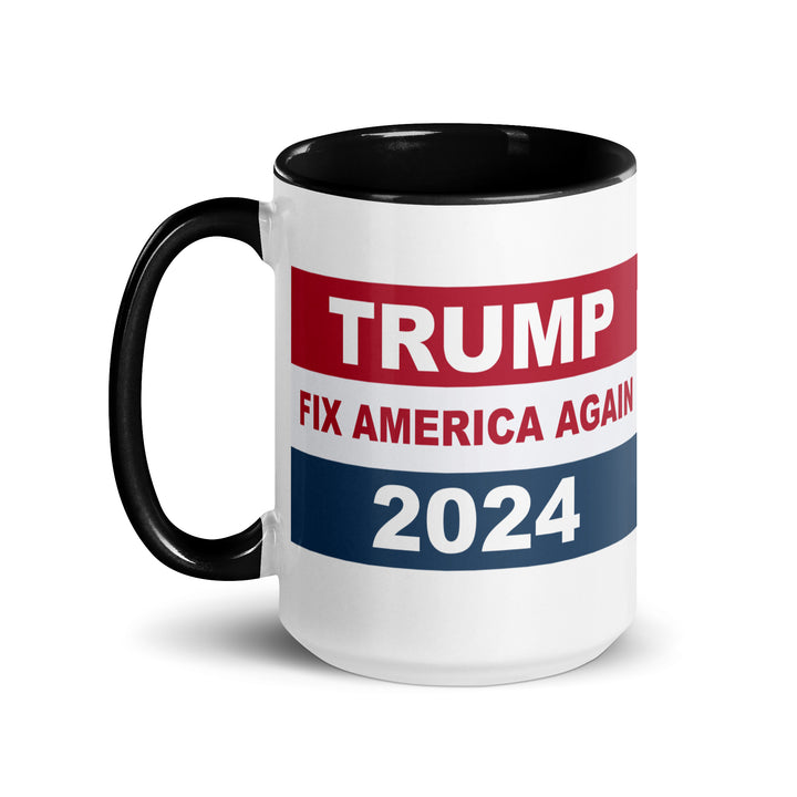 Tump Fix America Again 2024 Mug with Color Inside - ArtyKoala