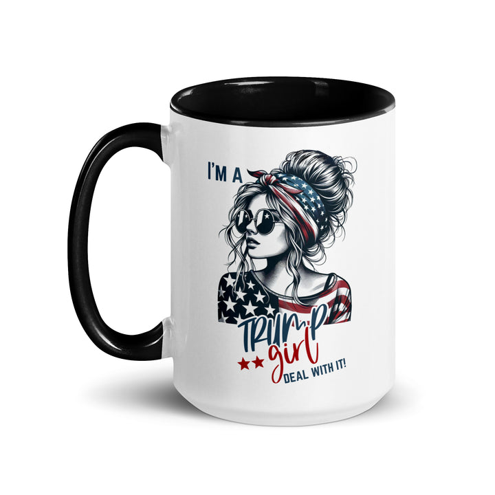 I'm A Trump Girl Deal With It Mug with Color Inside - ArtyKoala