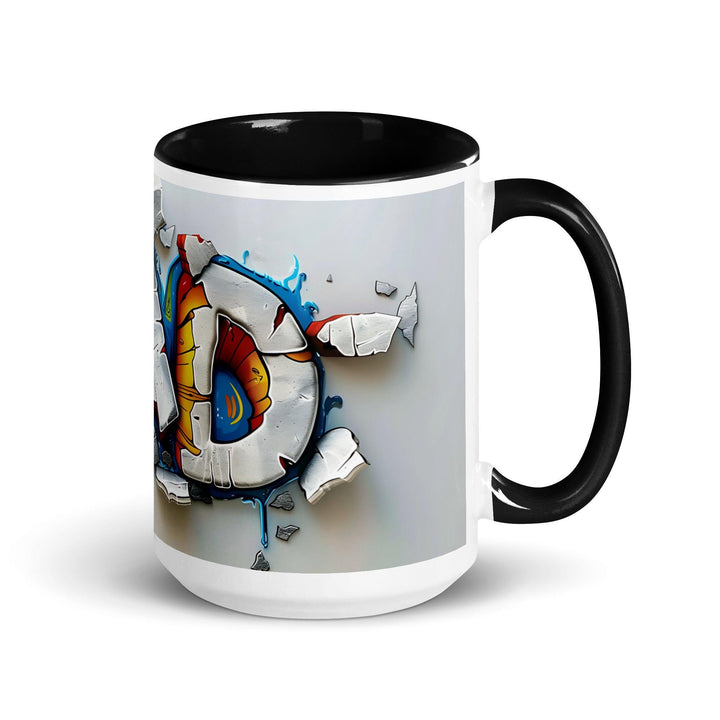 Dad Mug with Color Inside - Black / 15 oz - ArtyKoala