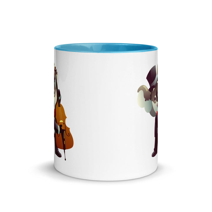 Koala Musicians Contra Bass Mug with Color Inside - ArtyKoala