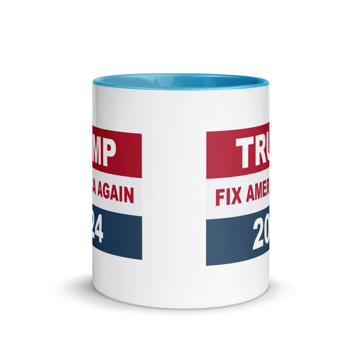 Tump Fix America Again 2024 Mug with Color Inside - ArtyKoala