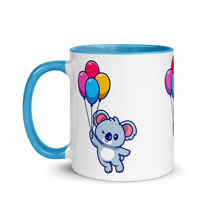 Koala with Balloons Mug with Color Inside - ArtyKoala