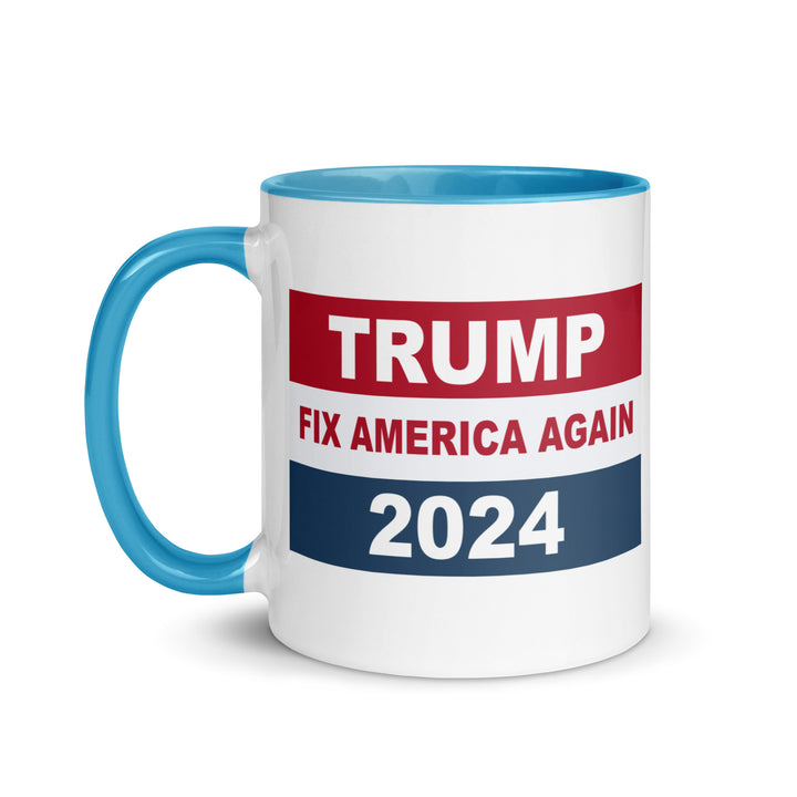 Tump Fix America Again 2024 Mug with Color Inside - ArtyKoala