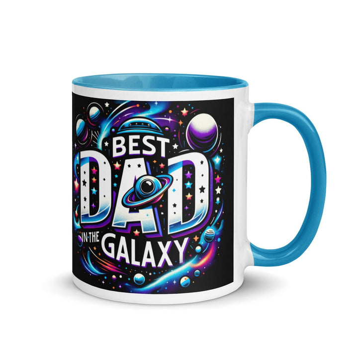 Best Dad In The Galaxy Mug with Color Inside - Blue / 11 oz - ArtyKoala