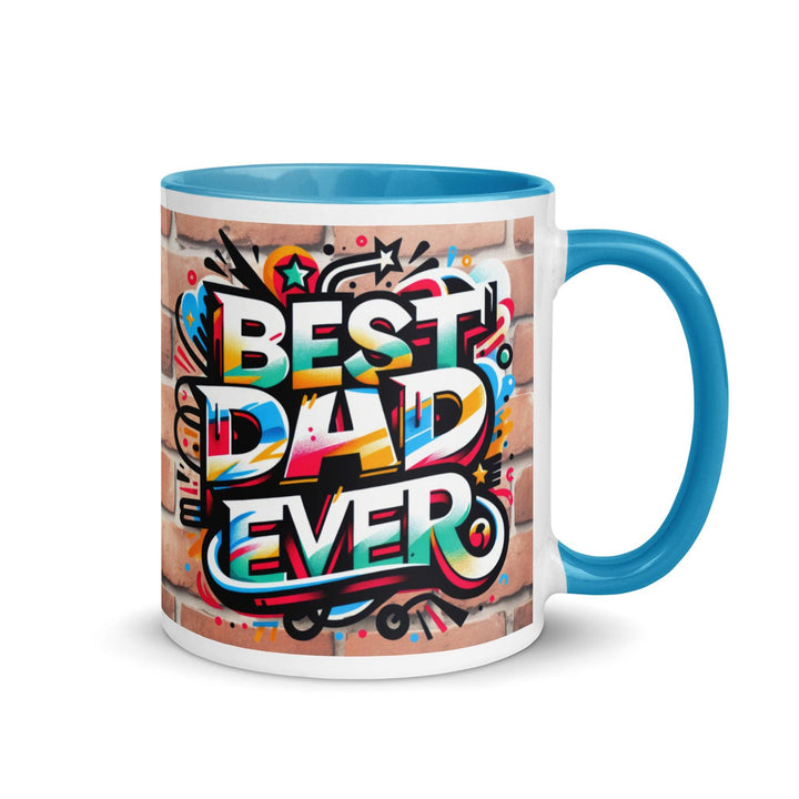 Best Dad Ever Mug with Color Inside - Blue / 11 oz - ArtyKoala