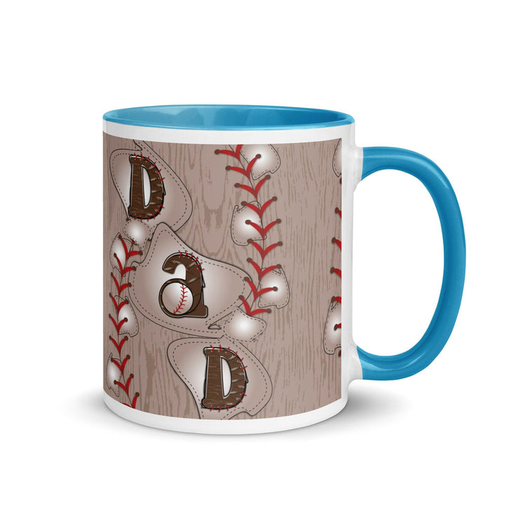 Dad Baseball Mug with Color Inside - Blue / 11 oz - ArtyKoala