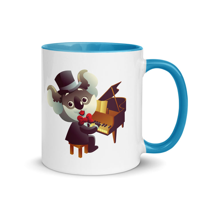 Koala Musicians Mug with Color Inside - Blue / 11 oz - ArtyKoala