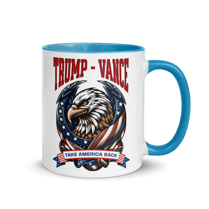 Trump Vance Take Amerca Back Mug with Color Inside - Blue / 11 oz - ArtyKoala