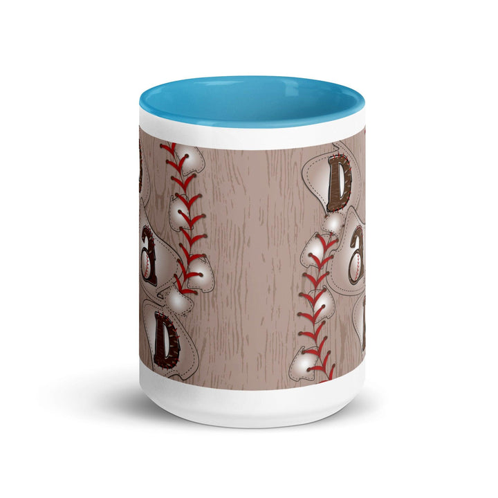 Dad Baseball Mug with Color Inside - ArtyKoala