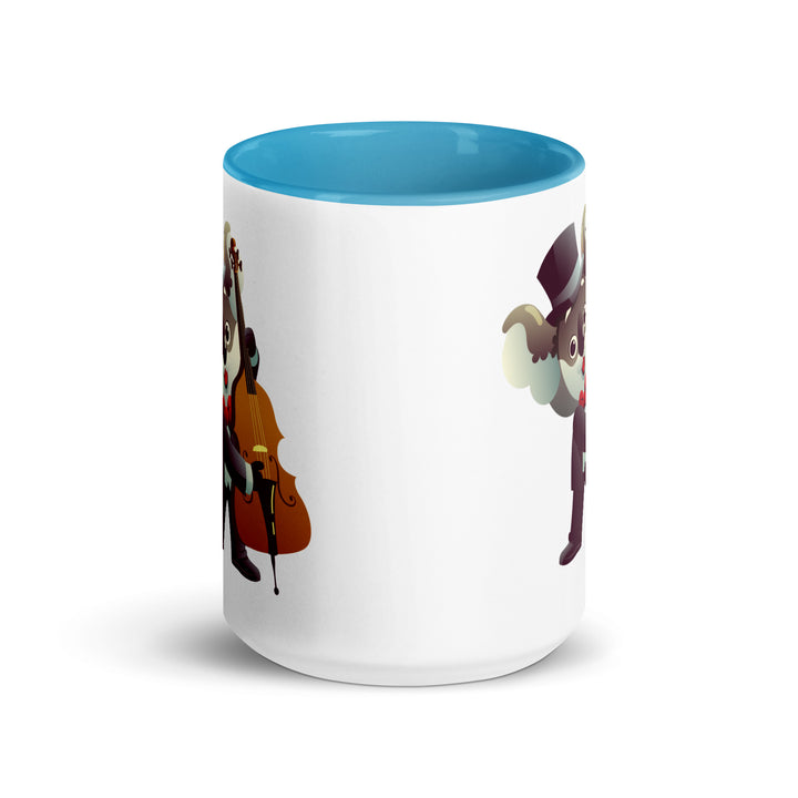 Koala Musicians Contra Bass Mug with Color Inside - ArtyKoala