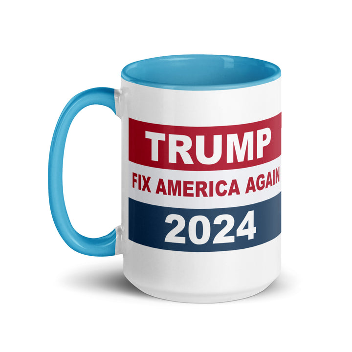 Tump Fix America Again 2024 Mug with Color Inside - ArtyKoala