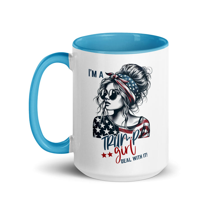 I'm A Trump Girl Deal With It Mug with Color Inside - ArtyKoala