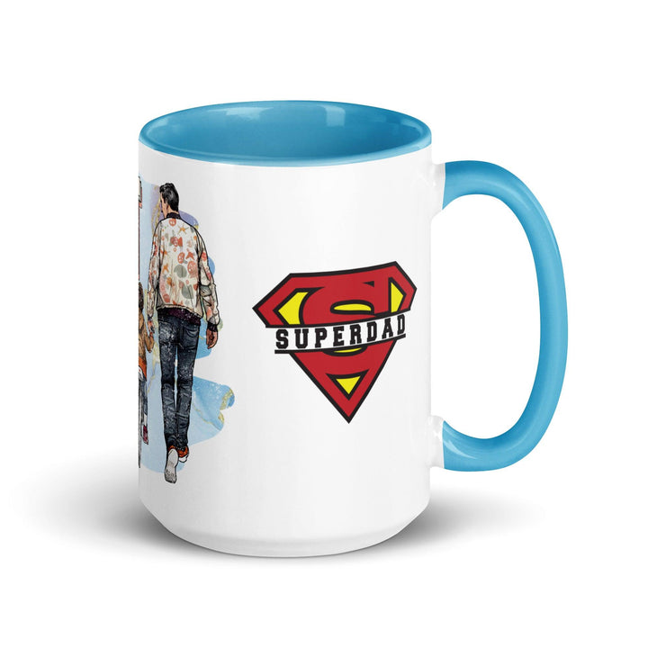 Best Dad Ever Mug With Color Inside - Blue / 15 oz - ArtyKoala