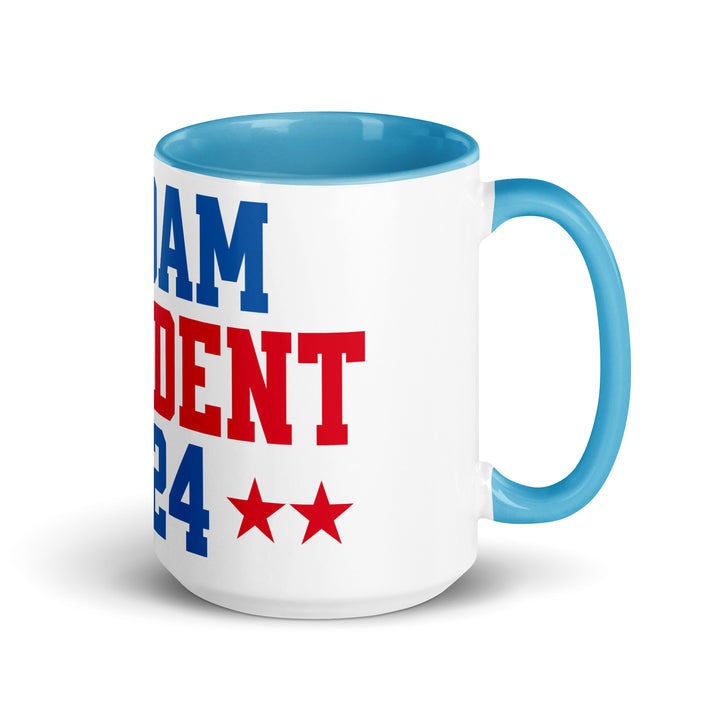 Madam President 2024 Mug with Color Inside - Blue / 15 oz - ArtyKoala