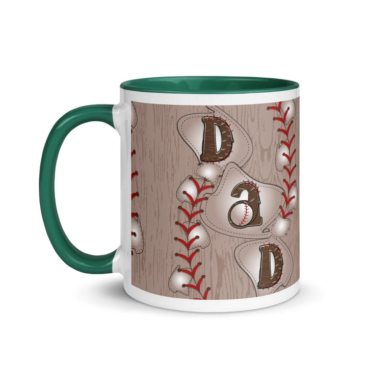 Dad Baseball Mug with Color Inside - ArtyKoala