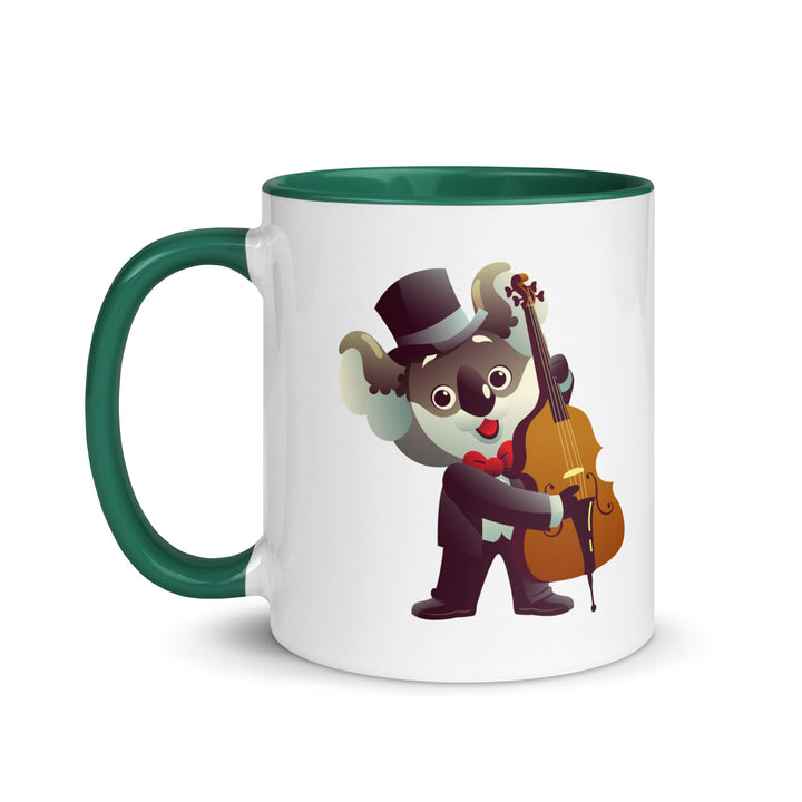 Koala Musicians Contra Bass Mug with Color Inside - ArtyKoala