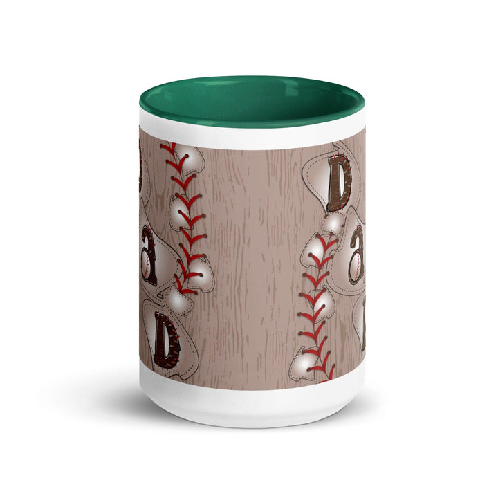 Dad Baseball Mug with Color Inside - ArtyKoala