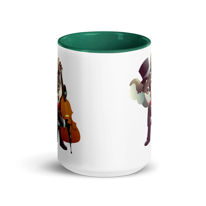 Koala Musicians Contra Bass Mug with Color Inside - ArtyKoala