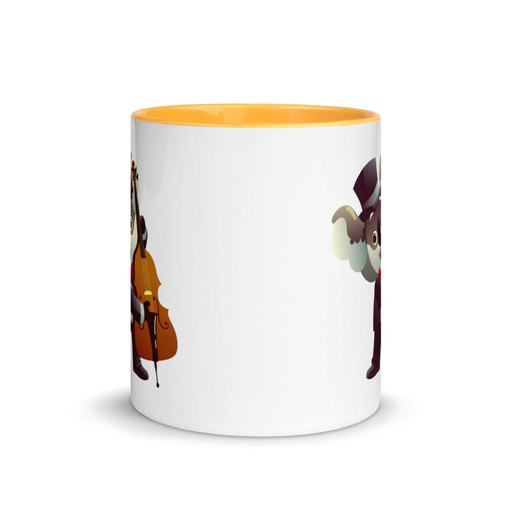 Koala Musicians Contra Bass Mug with Color Inside - ArtyKoala