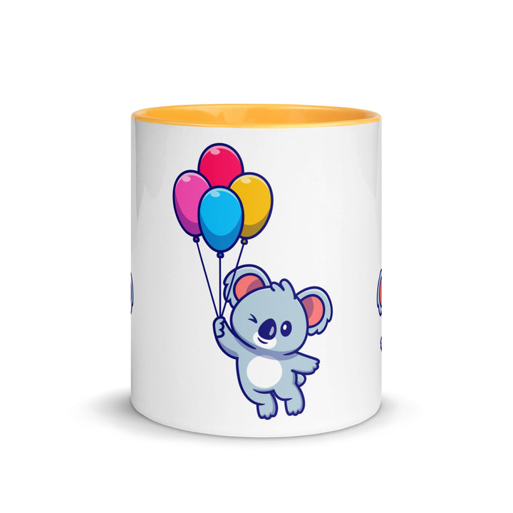 Koala with Balloons Mug with Color Inside - ArtyKoala