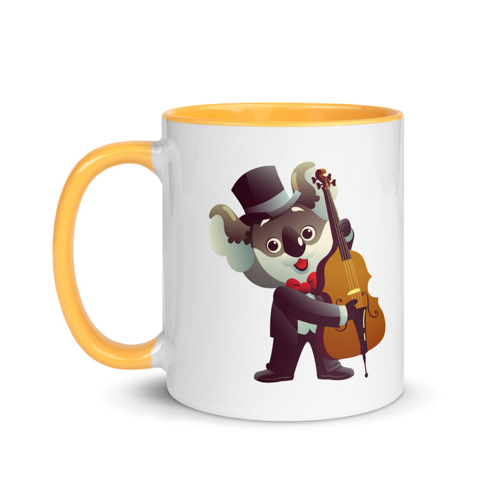 Koala Musicians Contra Bass Mug with Color Inside - ArtyKoala