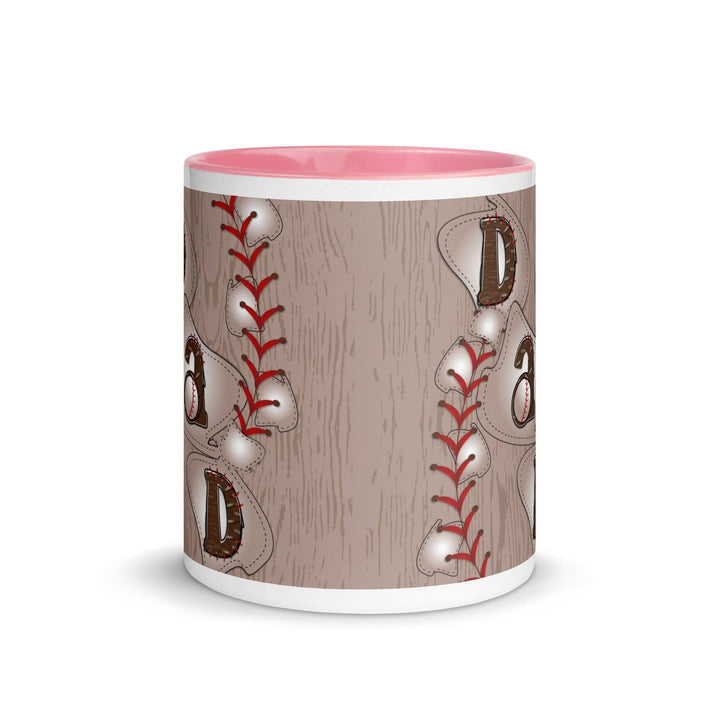 Dad Baseball Mug with Color Inside - ArtyKoala